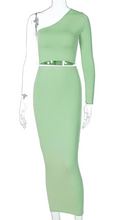 Load image into Gallery viewer, Enticing Lici Mint Green Set | One-Shoulder Top & Fitted Skirt