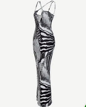 Load image into Gallery viewer, Twirling Ann Maxi Dress | Black &amp; White Chic Outfit

