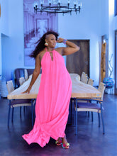 Load image into Gallery viewer, Sweet Lemon/Rose Ann Halter Maxi Dress | Elegant &amp; Flattering
