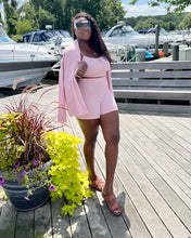 Load image into Gallery viewer, Chilled Ann Rib Knit Three-Piece Shorts Set | Cozy &amp; Stylish

