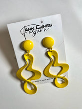 Load image into Gallery viewer, Yellow Swirl Earrings | Bold &amp; Playful Jewelry
