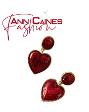 Load image into Gallery viewer, Red Heart Earrings | Bold and Romantic Jewelry
