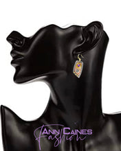 Load image into Gallery viewer, Purple Plate Earrings | Bold and Unique Jewelry
