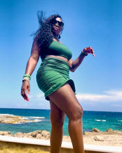 Load image into Gallery viewer, Blessed Ann Two-Piece Mini Green Skirt Set | Fresh &amp; Stylish
