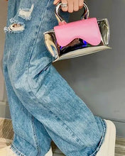 Load image into Gallery viewer, Statement Purse Pink &amp; Silver Bag | Bold &amp; Stylish Accessory
