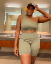 Load image into Gallery viewer, Pumped Ann Army Green Active Wear Set | Stylish and Comfortable
