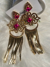 Load image into Gallery viewer, Pink Fringe Earrings | Bold and Stylish Jewelry
