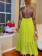 Load image into Gallery viewer, Sweet Lemon/Rose Ann Halter Maxi Dress | Elegant &amp; Flattering
