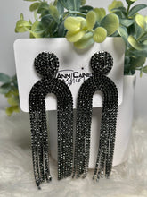 Load image into Gallery viewer, Black Crystal Earrings | Elegant &amp; Sophisticated Jewelry
