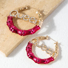 Load image into Gallery viewer, Queen Hoop Earrings | Elegant and Bold Jewelry
