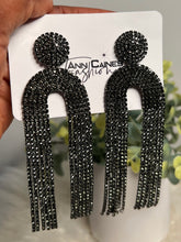 Load image into Gallery viewer, Black Crystal Earrings | Elegant &amp; Sophisticated Jewelry
