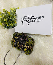 Load image into Gallery viewer, Crystal Flower Clutch | Elegant &amp; Sparkling Evening Accessory
