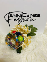 Load image into Gallery viewer, Snake Stone Colorful Bangle | Dark Blue Center Accent
