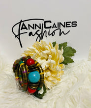 Load image into Gallery viewer, Snake Stone Colorful Bangle | Light Blue Center Accent
