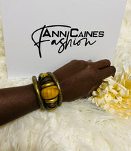 Load image into Gallery viewer, Snake Chain Wood Bead Bangle | Natural &amp; Trendy Style
