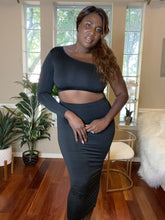 Load image into Gallery viewer, Enticing Lici | One-Shoulder Top &amp; Fitted Skirt Set
