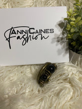Load image into Gallery viewer, Snake Stone Bangle | Black &amp; Gold Stylish Accessory
