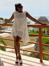Load image into Gallery viewer, Reign Of White Asymmetric Shirt-Dress | Modern and Chic
