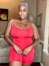 Load image into Gallery viewer, Casual Mo Red Romper Dress | Cozy &amp; Versatile Style
