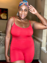 Load image into Gallery viewer, Casual Mo Red Romper Dress | Cozy &amp; Versatile Style
