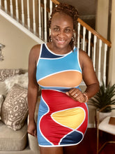 Load image into Gallery viewer, Swirl Ann Vibrant Color Dress | Bold &amp; Stylish Look
