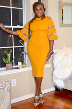 Load image into Gallery viewer, Sunny Ann Mustard Color Dress | Bright &amp; Stylish Look
