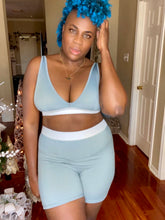 Load image into Gallery viewer, Cozy Ann Two-Piece Set | V-Neck Bra-Top &amp; Shorts
