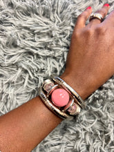Load image into Gallery viewer, Snake Chain Pink Bangle | Elegant &amp; Trendy Jewelry
