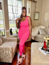 Load image into Gallery viewer, Smiling Ann Hot Pink Jumpsuit | Bold &amp; Stylish Look
