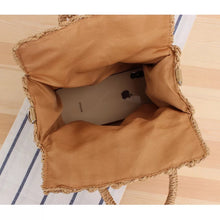 Load image into Gallery viewer, Straw Box Tote Bag | Stylish &amp; Practical Summer Accessory
