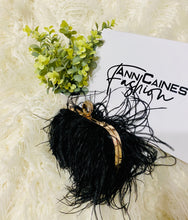 Load image into Gallery viewer, Black Feathered Clutch | Chic &amp; Elegant Evening Bag
