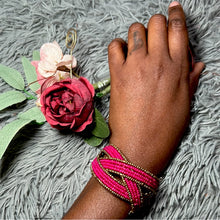 Load image into Gallery viewer, Intertwined Beaded Bangle

