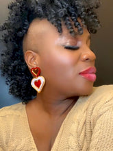 Load image into Gallery viewer, Double Heart Earrings | Elegant &amp; Romantic Jewelry
