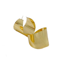 Load image into Gallery viewer, Broad Hoop Earrings | Splendid &amp; Lightweight Gold Accessory
