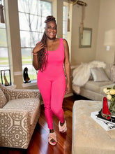 Load image into Gallery viewer, Smiling Ann Hot Pink Jumpsuit | Bold &amp; Stylish Look
