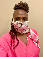 Load image into Gallery viewer, Floral Mask-Scarf Pink | Stylish Protection for Everyday Wear
